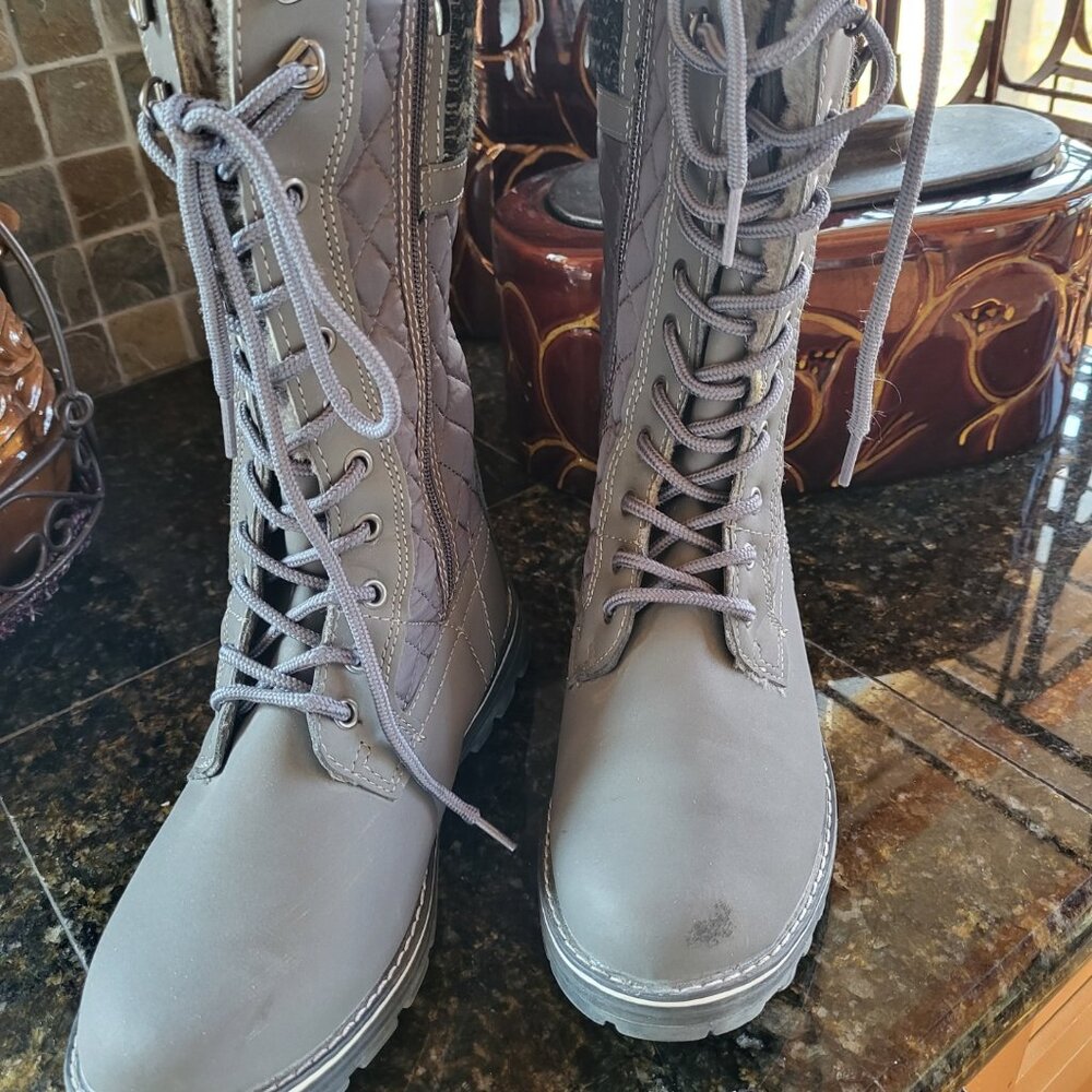 POLAR Womens Rain Thermal Warm Snow Winter Knee High Waterproof Boots Size 8